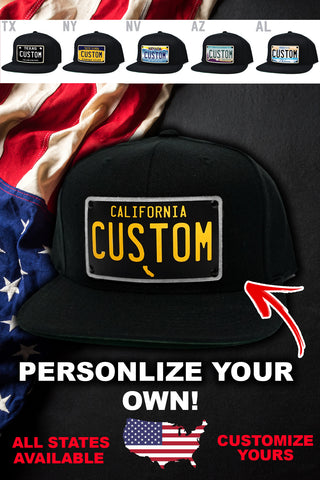 US STATE LICENSE PLATE HATS