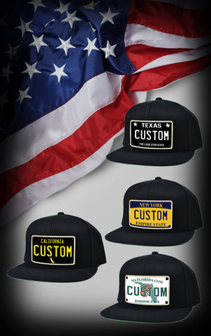 US STATE LICENSE PLATE HATS