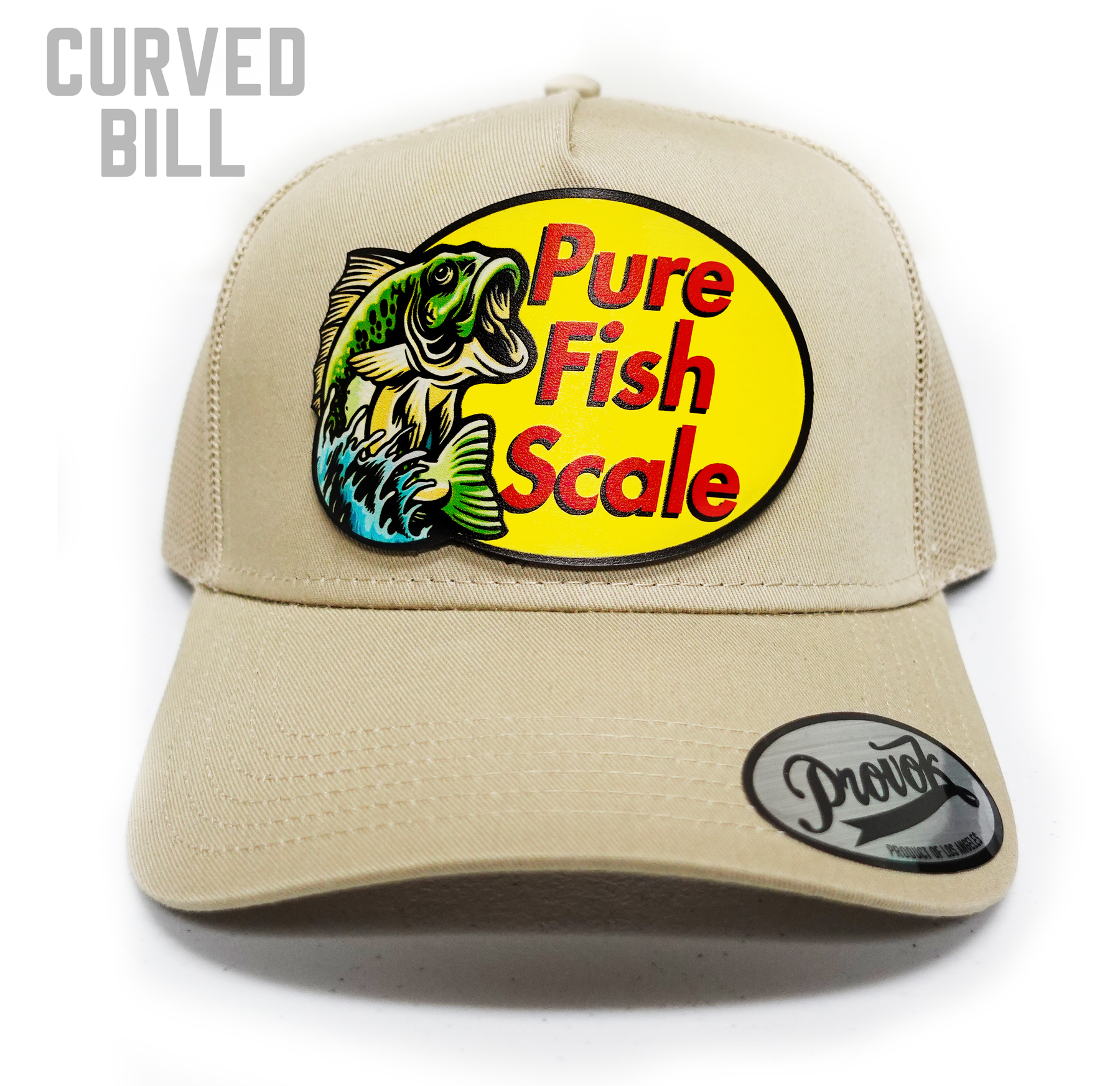 Pure Fish Scale Trucker Hat Tan